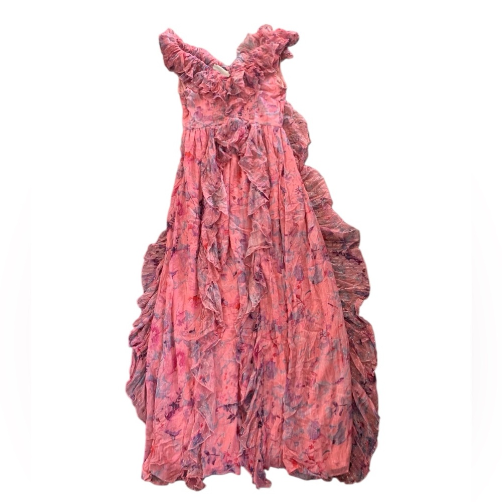 Anthropologie BHLDN Lyla Printed Vneck Gown size S - Picture 6 of 7